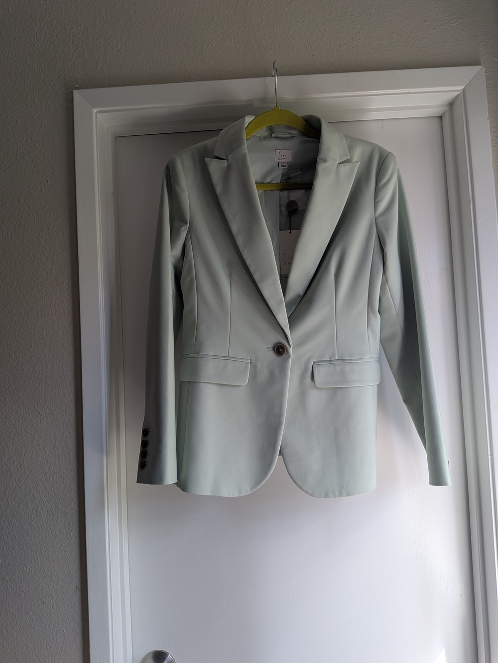 a new day Mint Green Single-Button Blazer